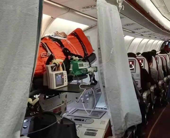 庆元县跨国医疗包机、航空担架